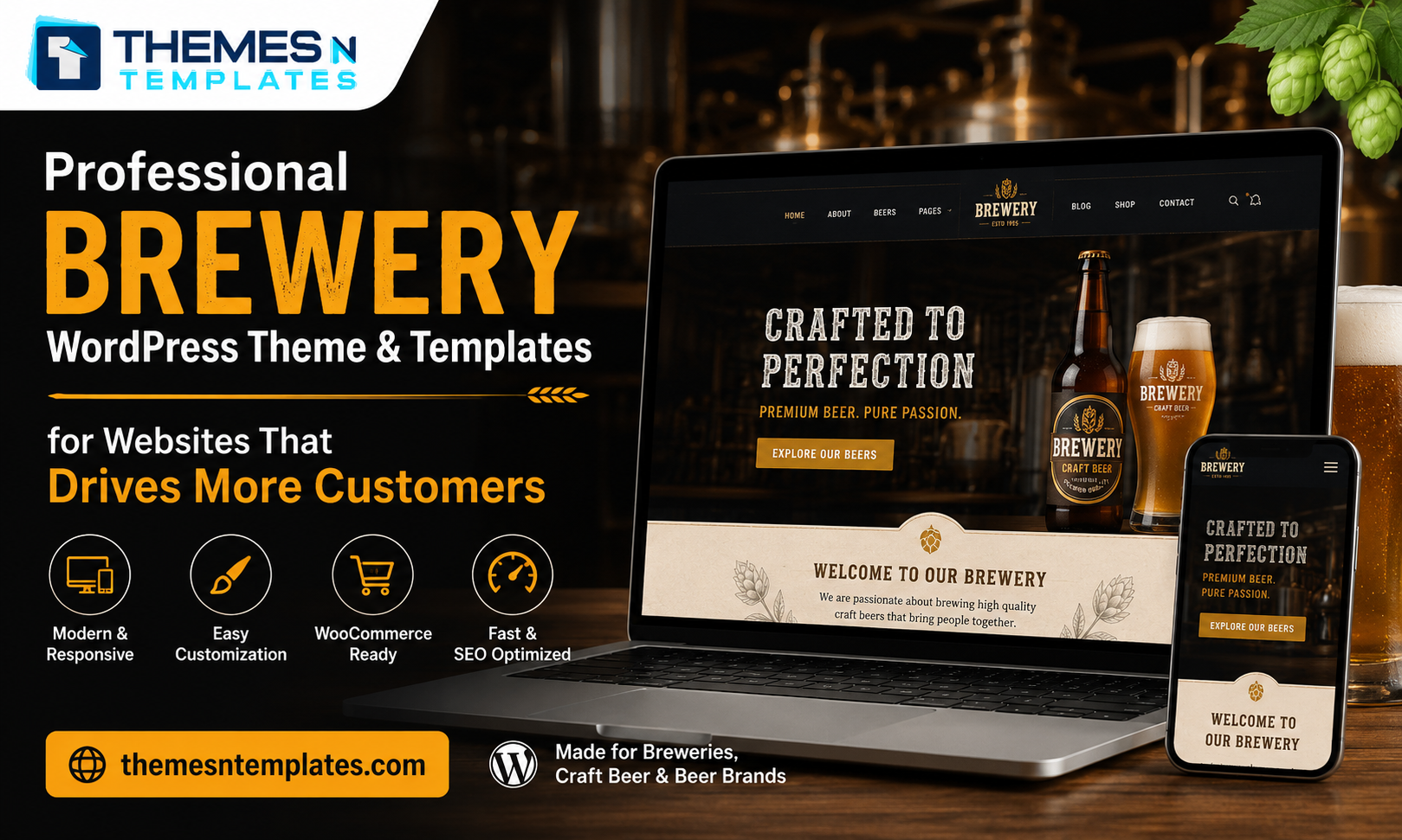 Professional Brewery WordPress Theme & Templates for Websites That Drives More Customers